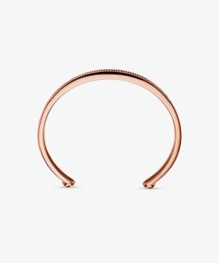 MK Precious Metal-Plated Sterling Silver Pavé Cuff Jacket Rose Gold